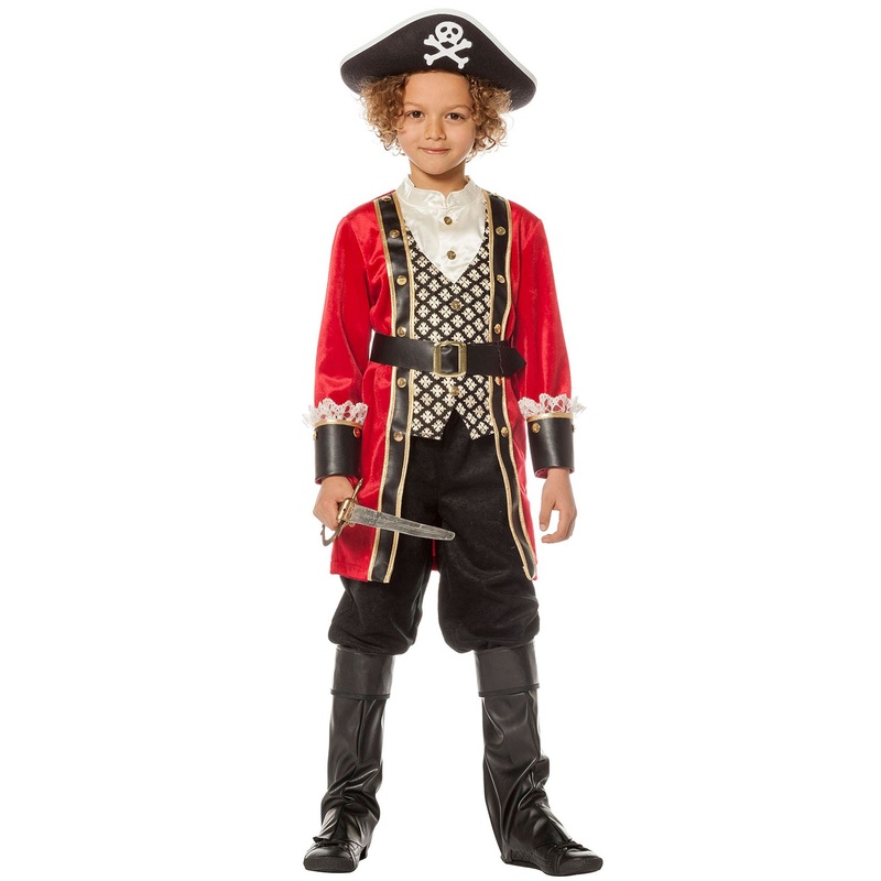 Children's pirate costume red 104