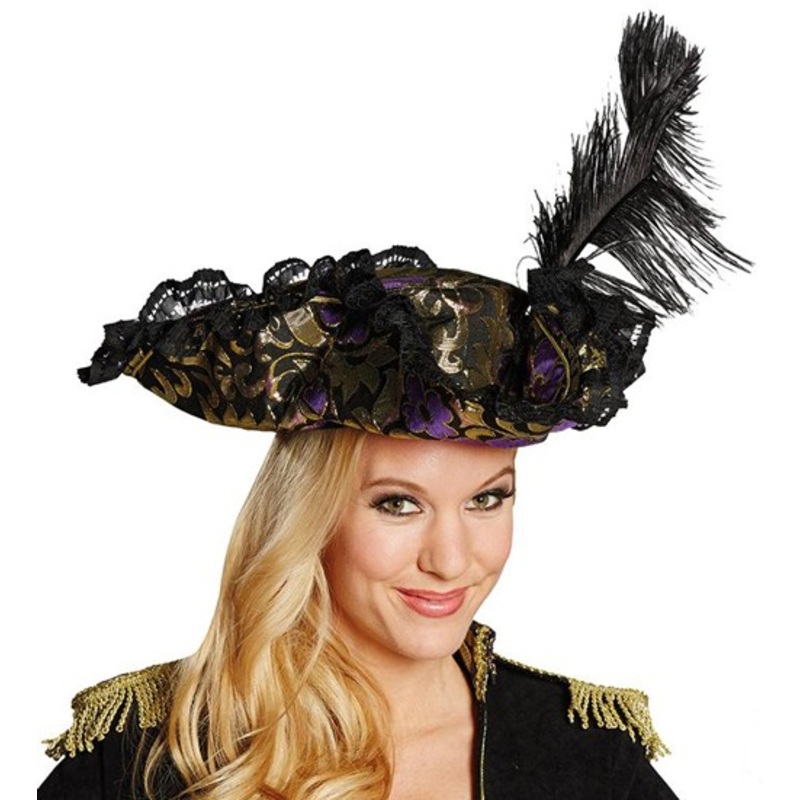 Elegant baroque hat for women