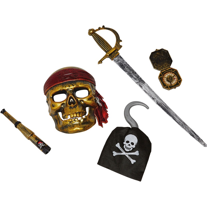 Golden pirate costume set