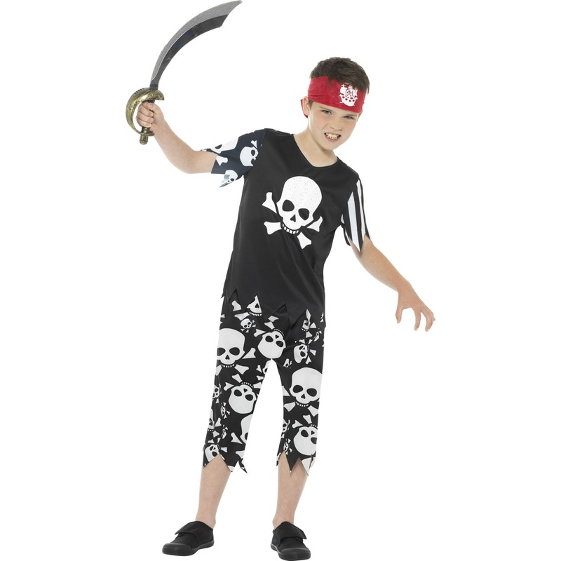 Skull pirate costume for boys