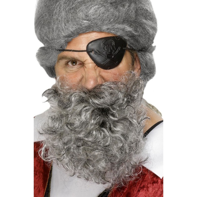 Untamed gray pirate beard