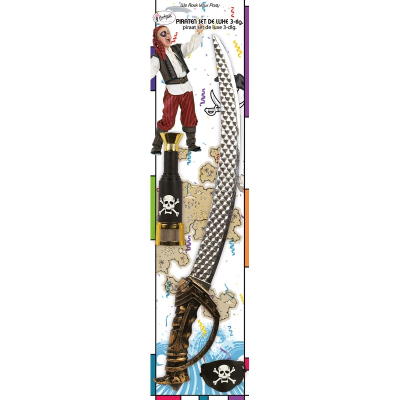 3-piece pirate costume accessory set