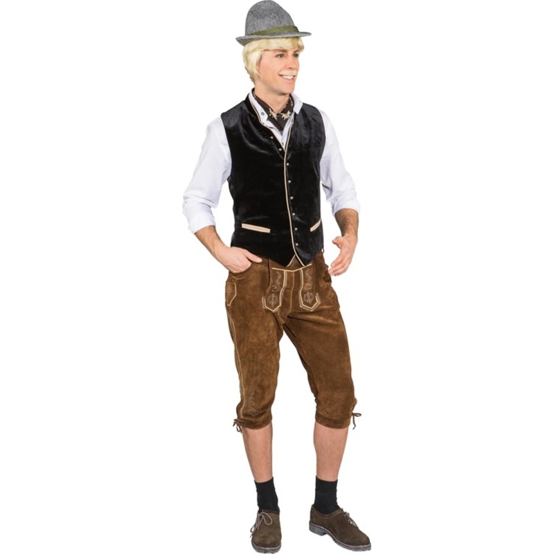 Black traditional waistcoat Kasper 48-50