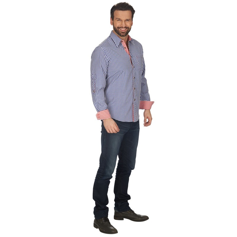 Blue traditional shirt men 48