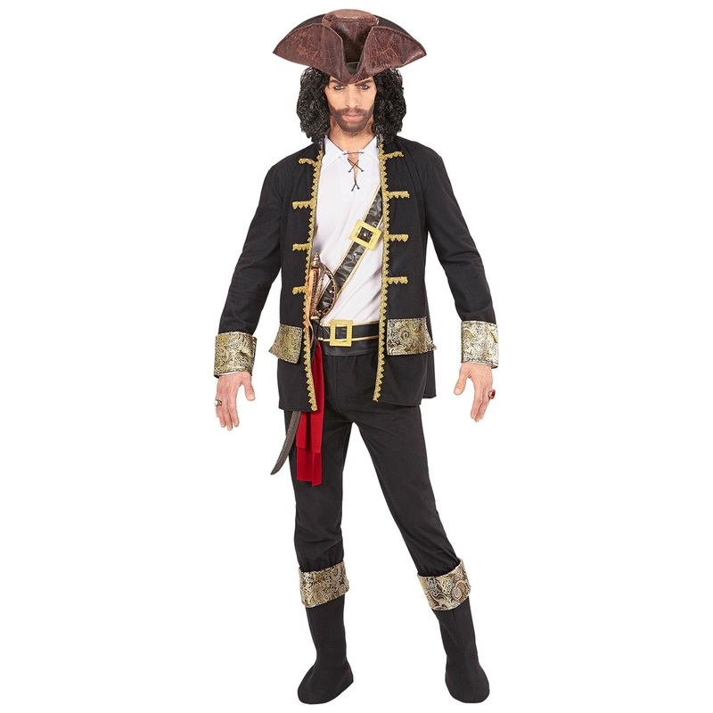 Captain Goldzahn pirate costume for men S