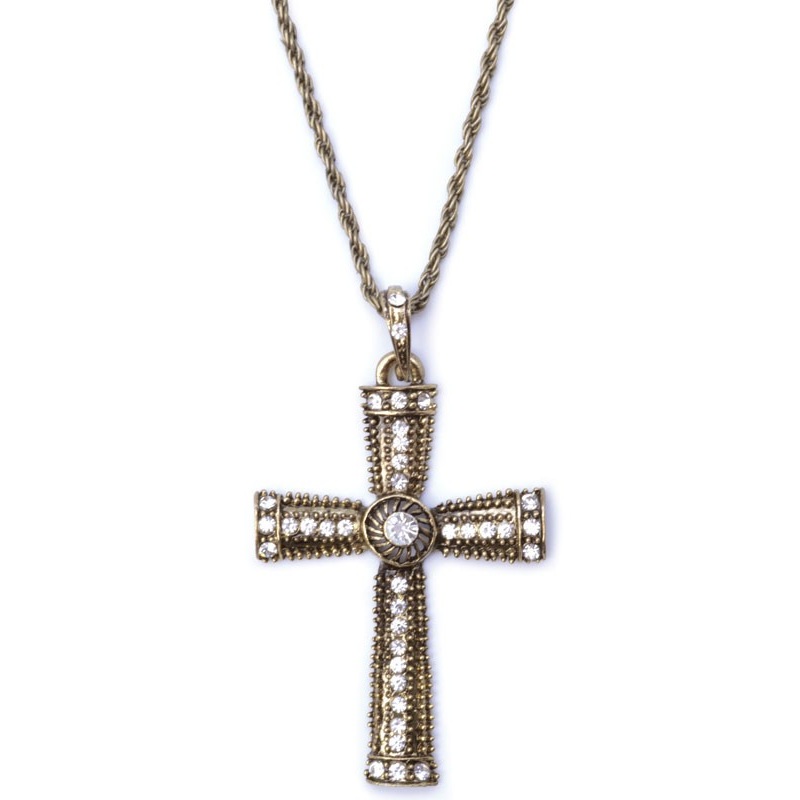 Gemstone Cross Necklace