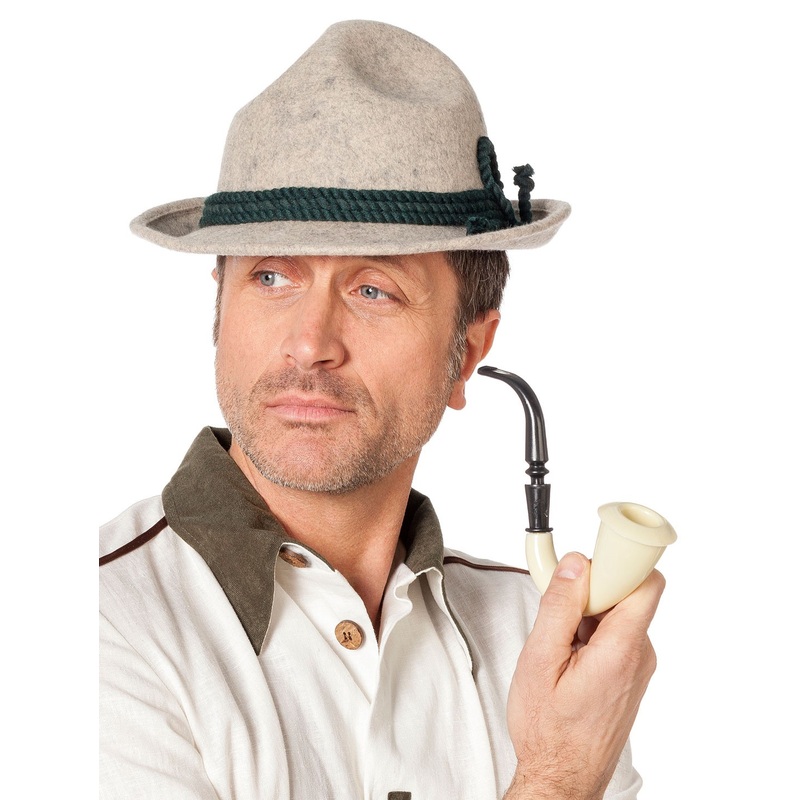 Gray felt fedora hat