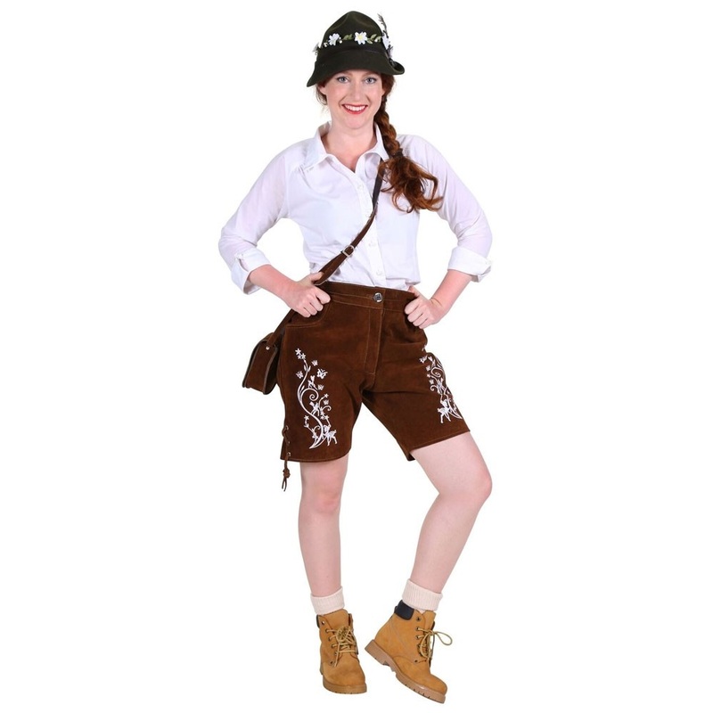 Lederhose Julietta in dark brown 36