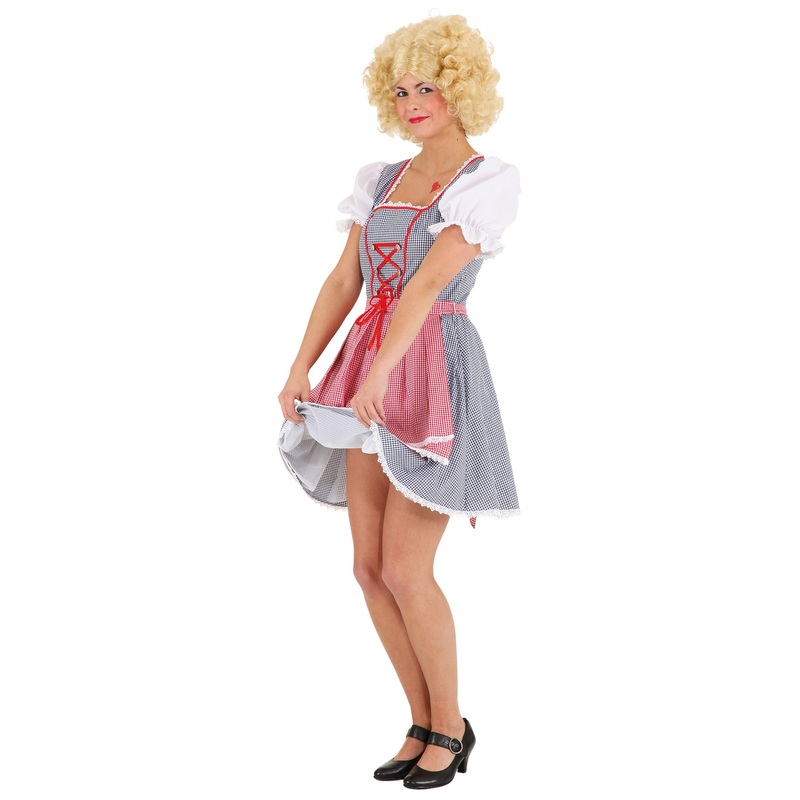 Mini dirndl Tessa in blue-red 36