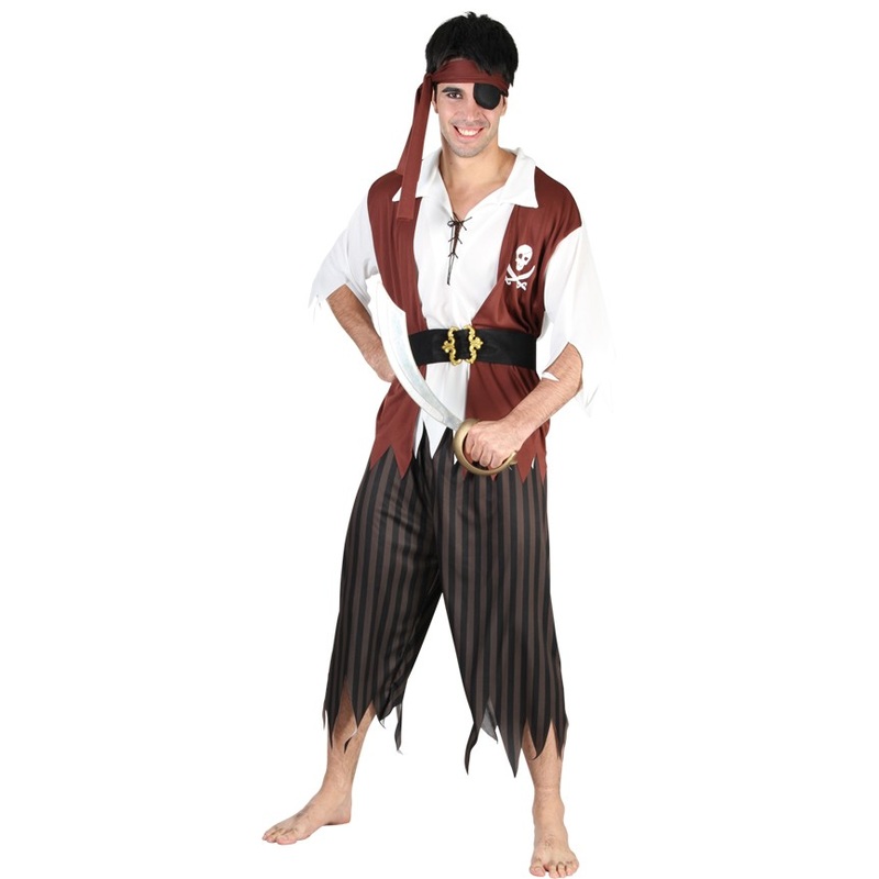 Pirate survivor men's costume