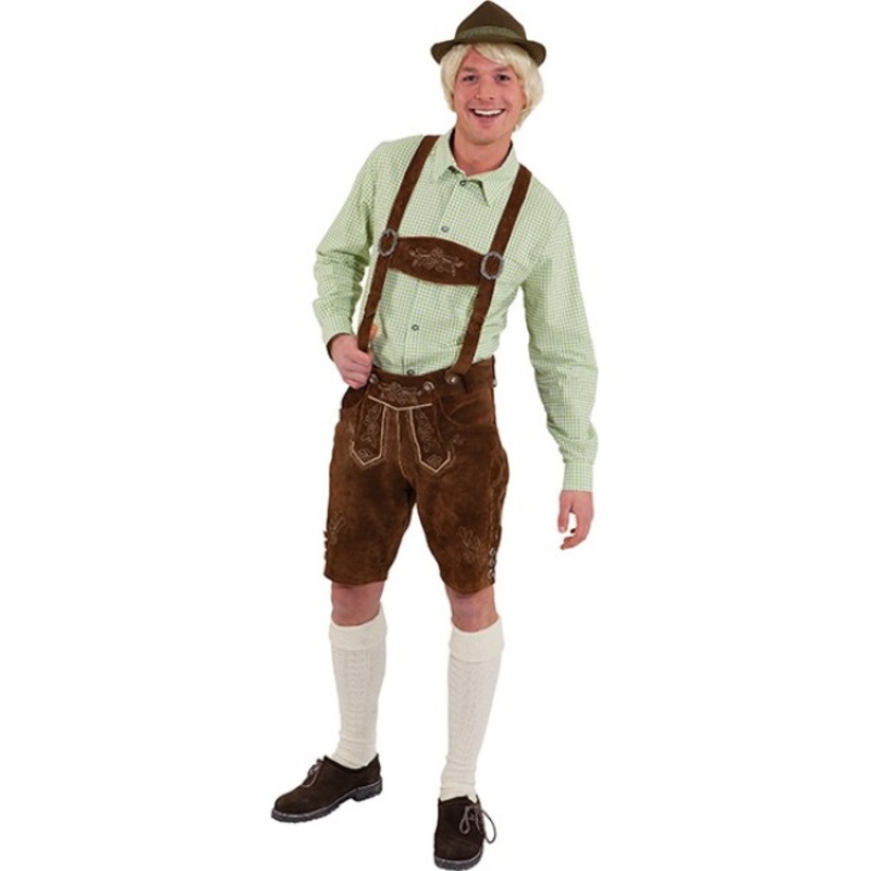 Short traditional lederhosen for men 48