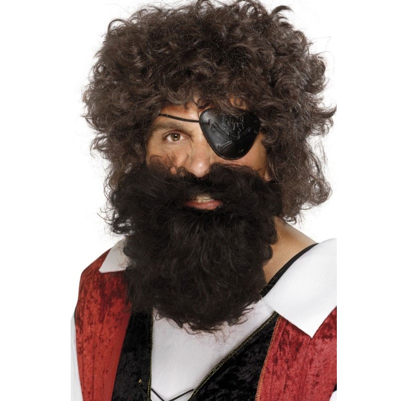 Voluminous pirate beard brown