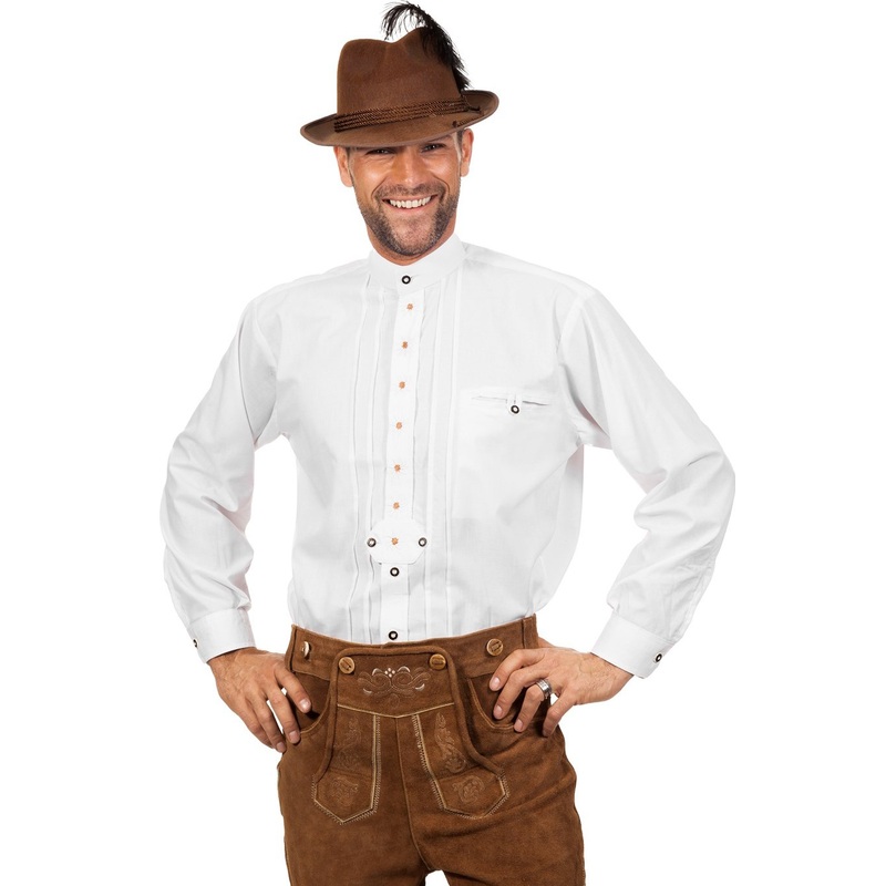 White traditional shirt Josef 48
