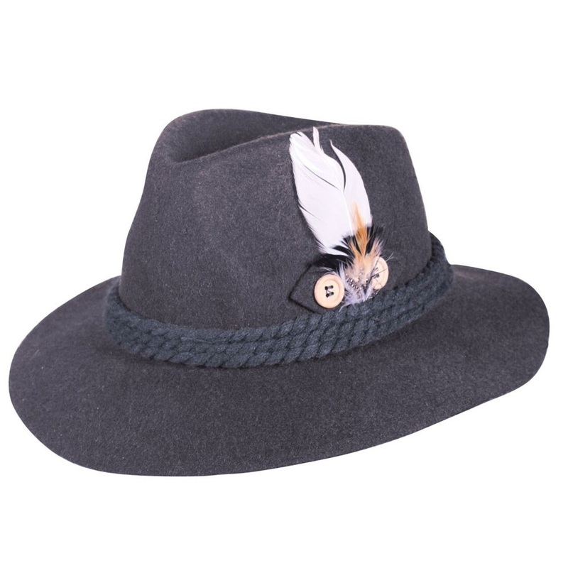 Alpenliebe traditional hat in anthracite 57