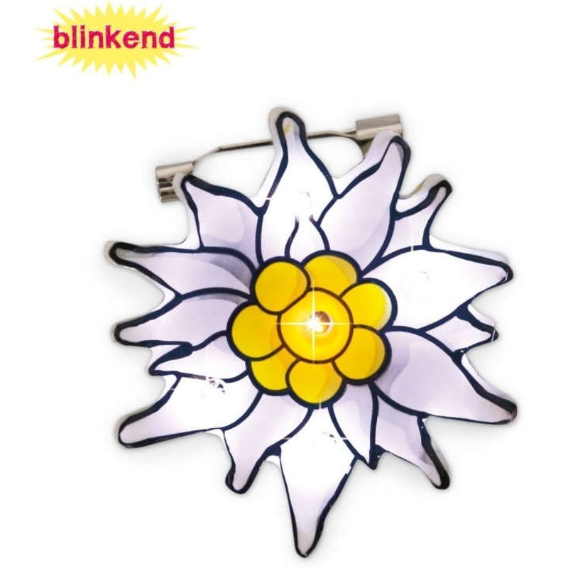 Flashing edelweiss Oktoberfest pin