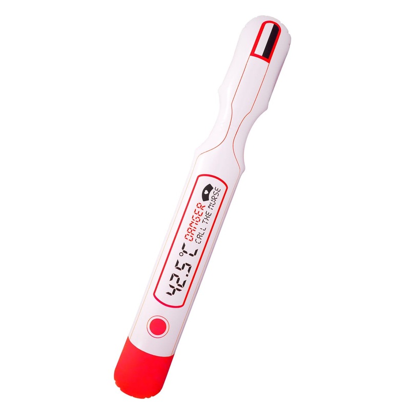 Inflatable clinical thermometer