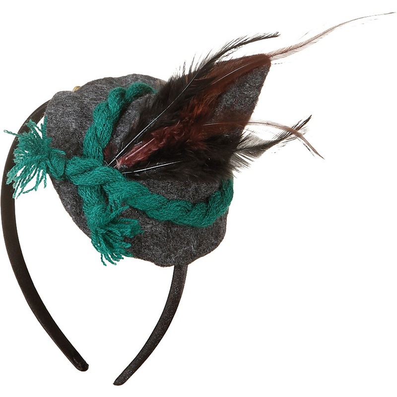 Mini traditional hat with green cord