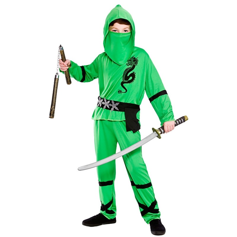 Nino Ninja kids costume in green S