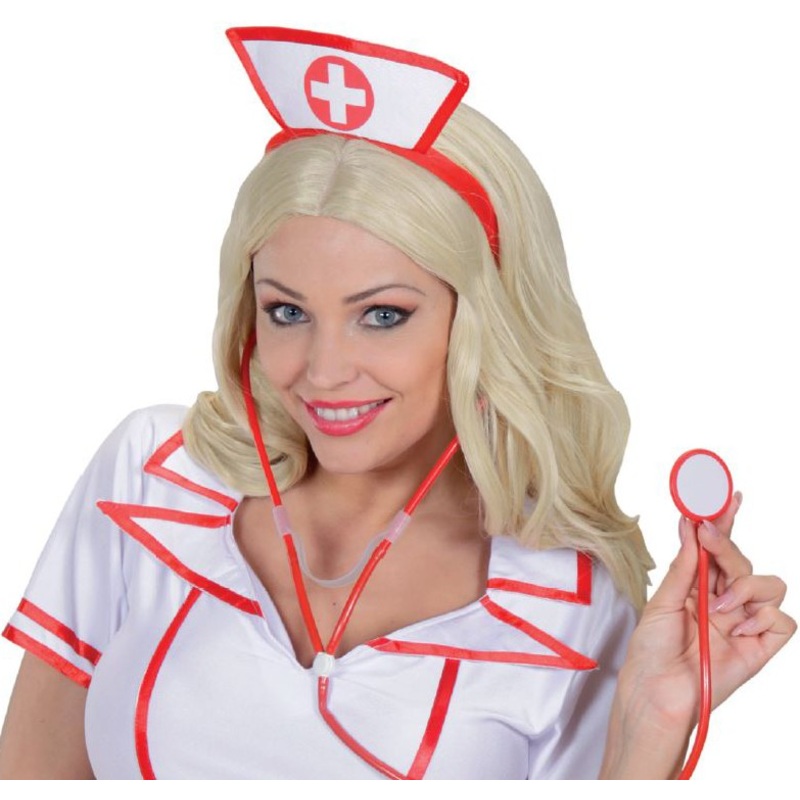Red nurse headband