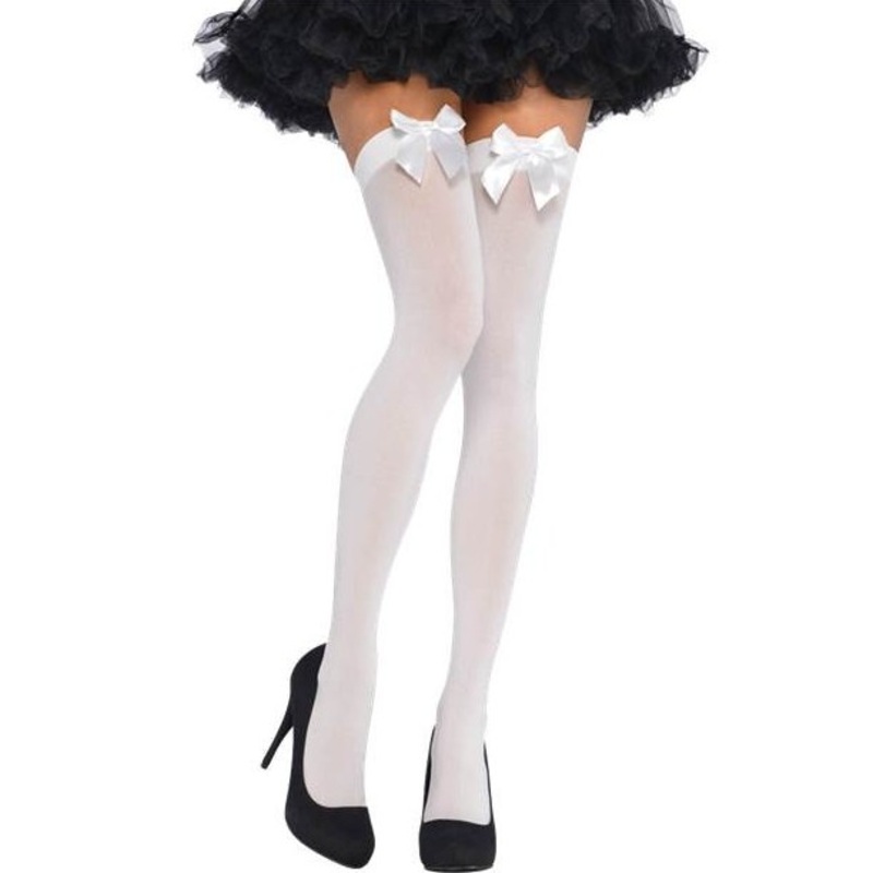 White overknees Alice bows