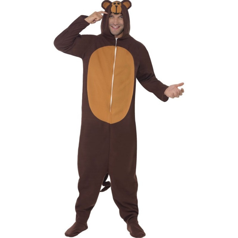 Animal monkey costume with hood M