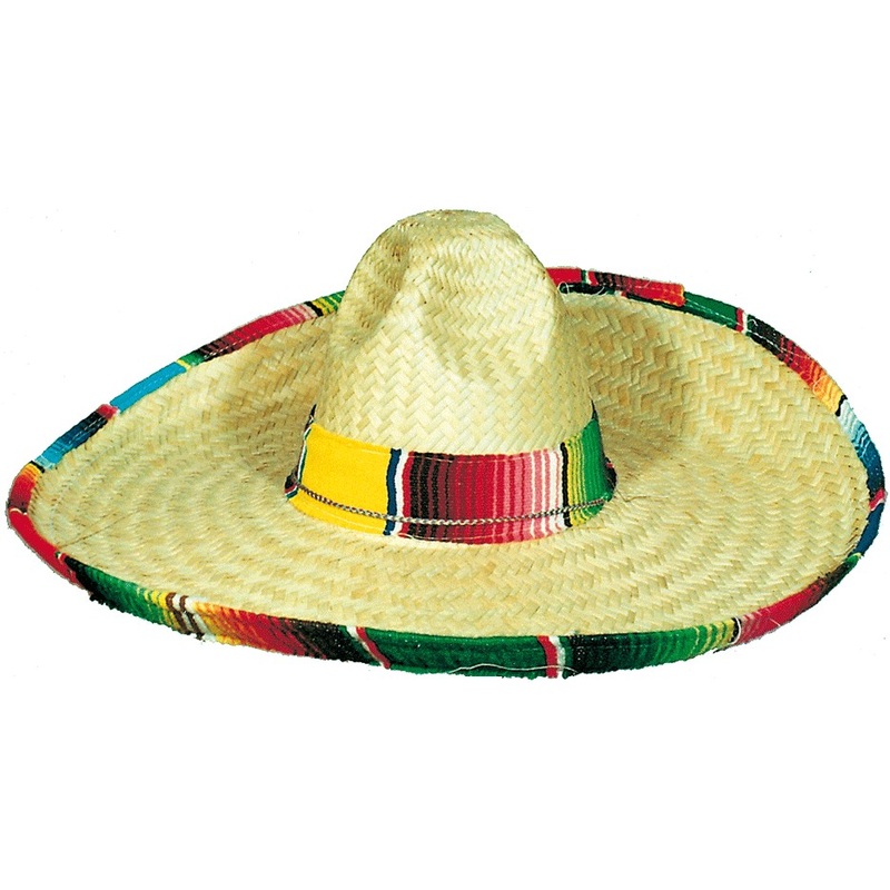 Colorful striped sombrero 50cm