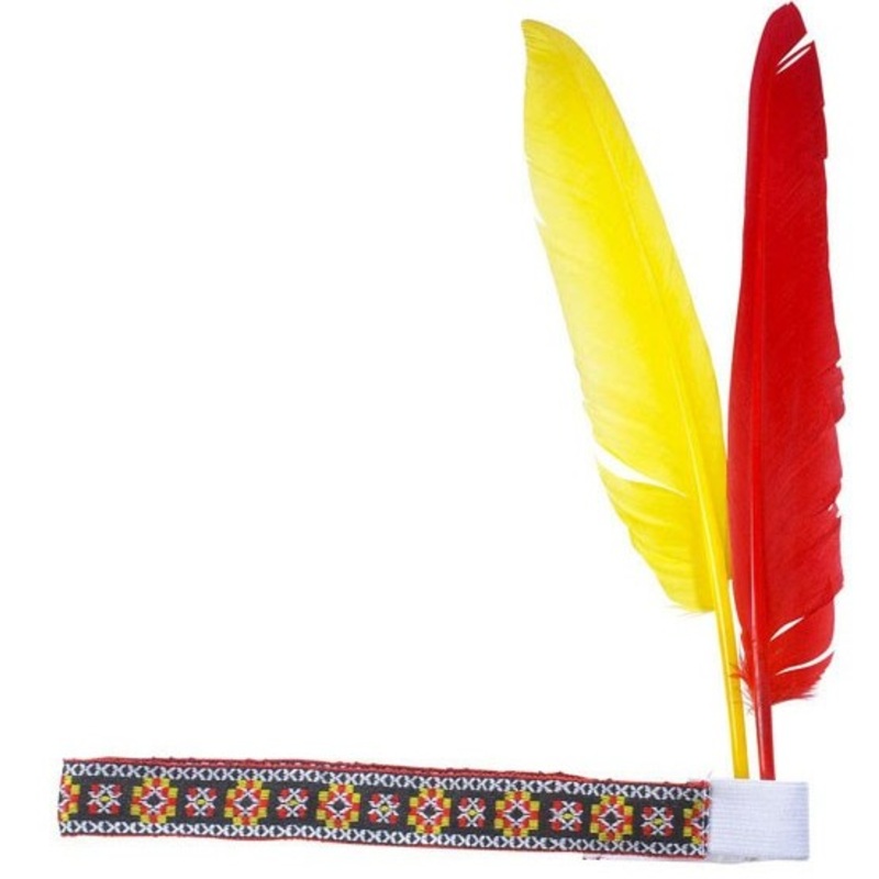 Indian headband with feathers