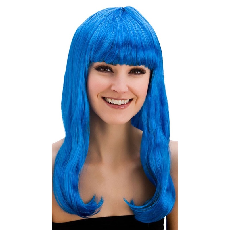 Long hair wig Blue Water