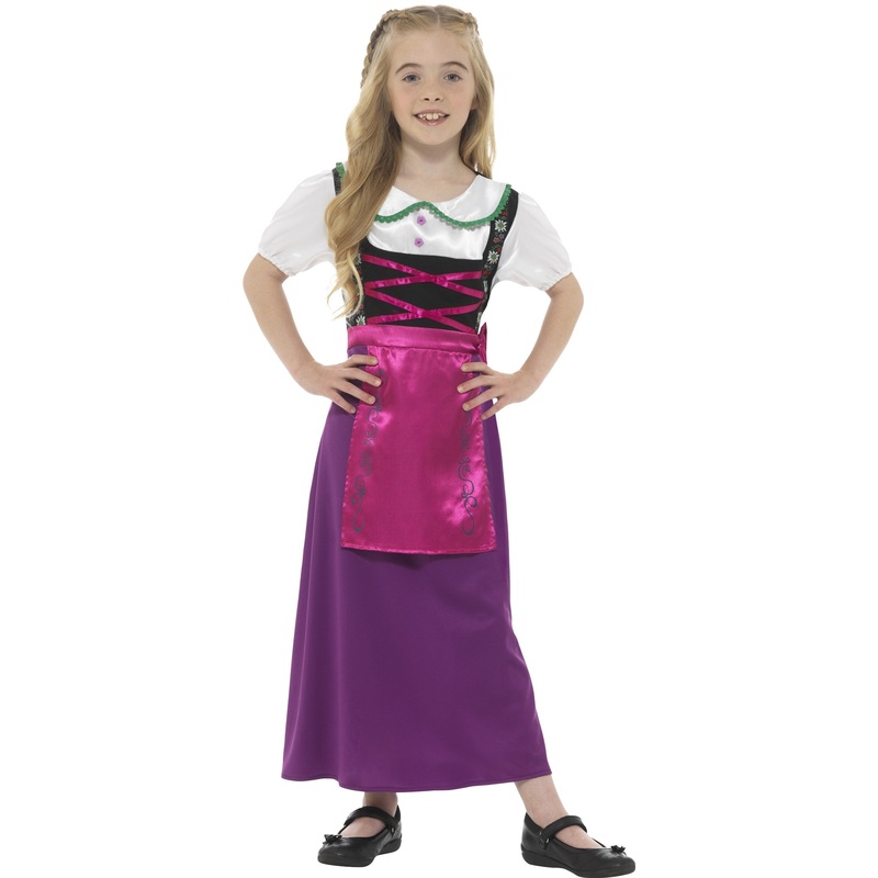 Medieval barmaid costume for girls