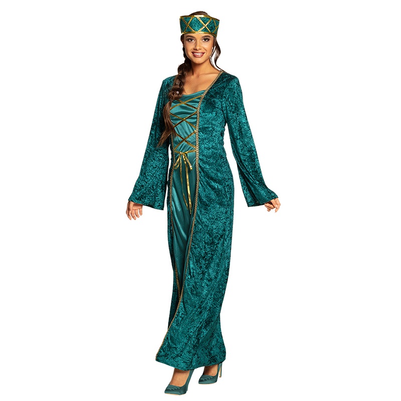 Medieval castle lady Beatrix ladies costume with hat 36-38