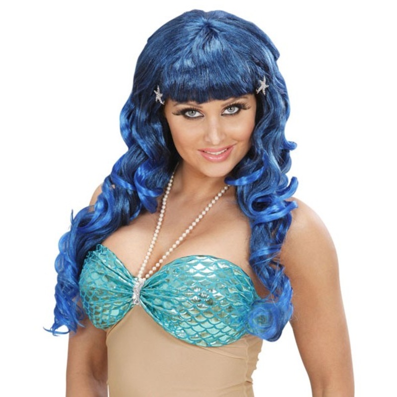 Mermaid wig blue