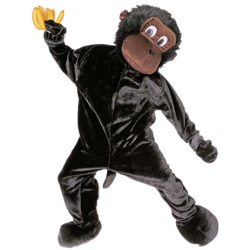 Plush full body monkey costume