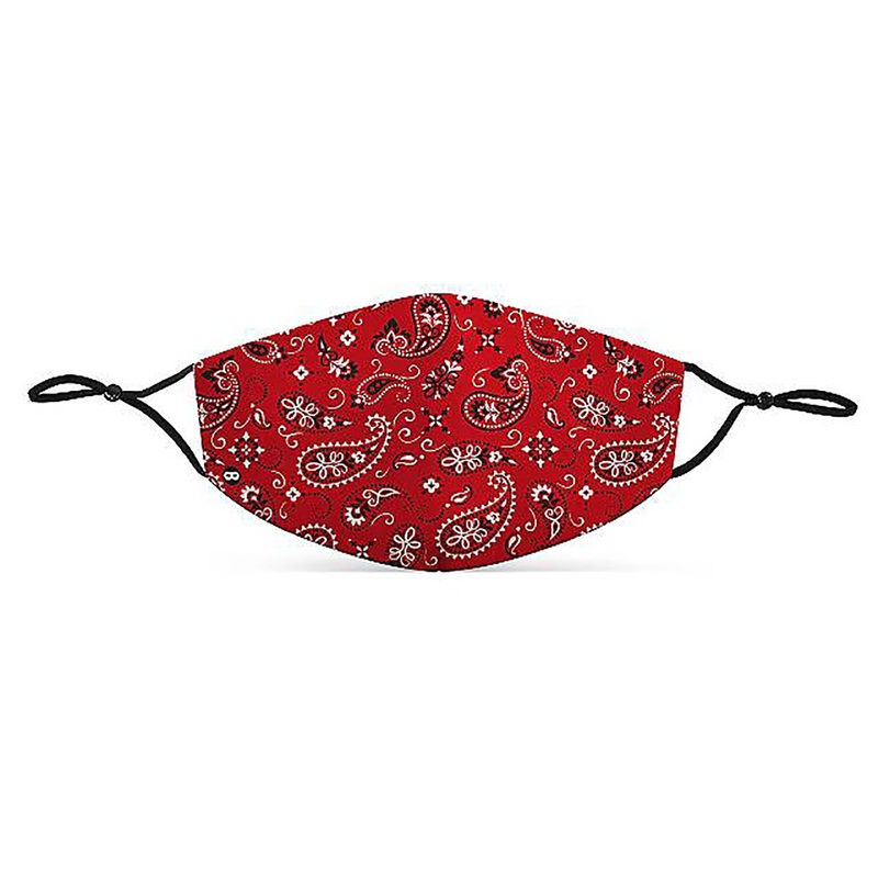 Red bandana mouth nose mask for adults