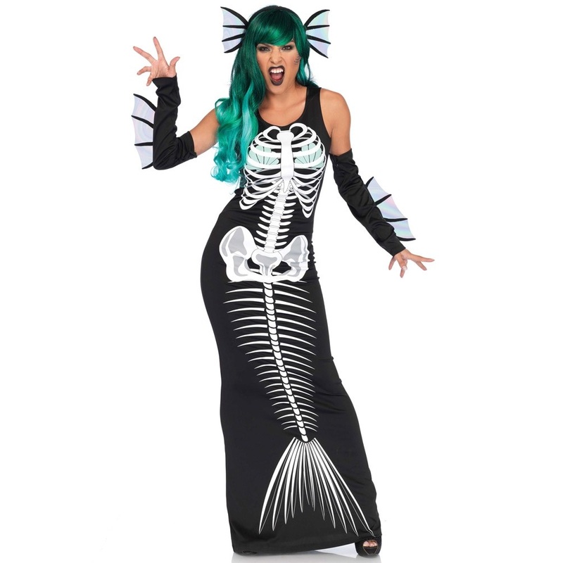 Sea witch fishbone dress women's costume S-M