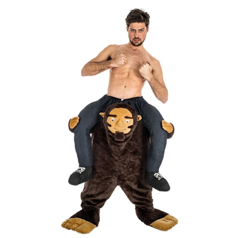 Strong monkey piggyback costume