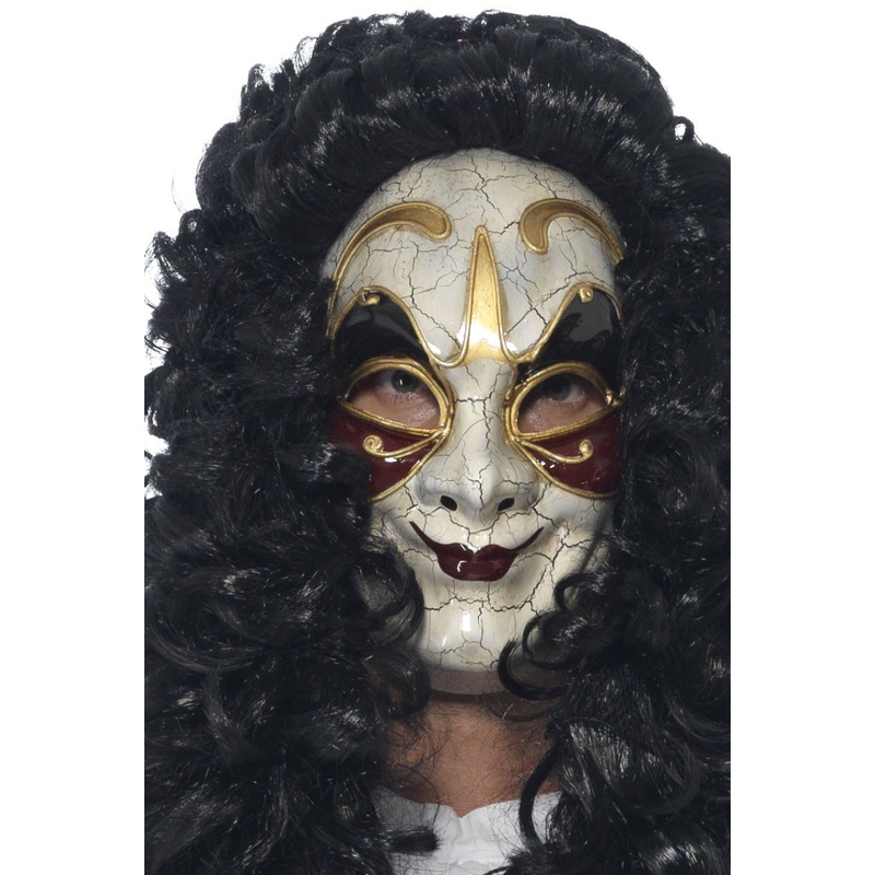 Venetian mask with hair