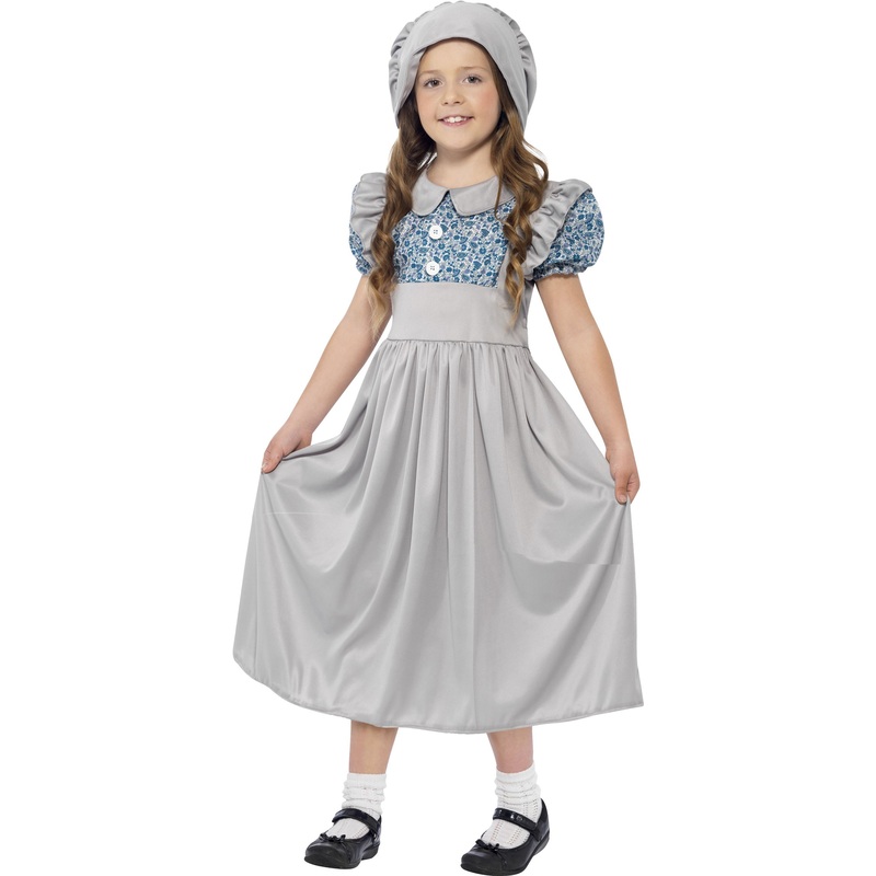 19th century school girl child costume