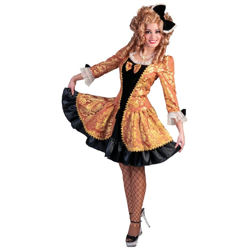 Black and gold women's costume in baroque style 32-34