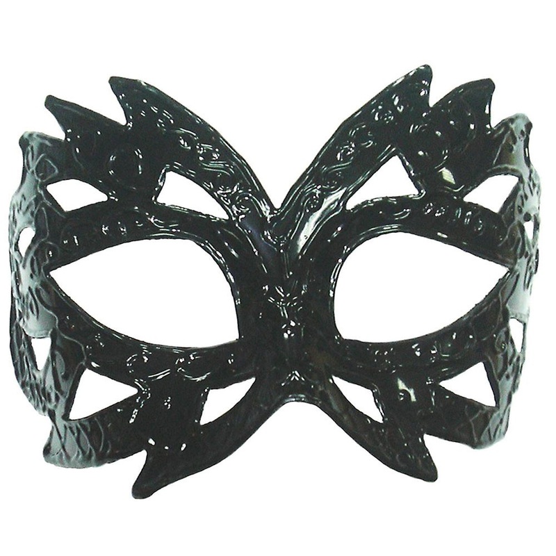 Black patterned half mask