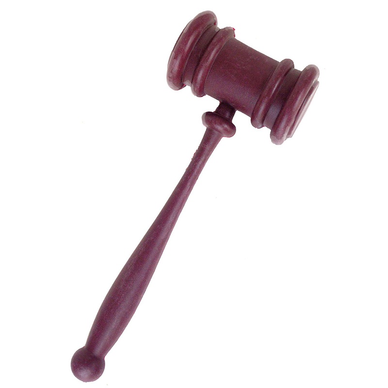 Dark brown judge's gavel