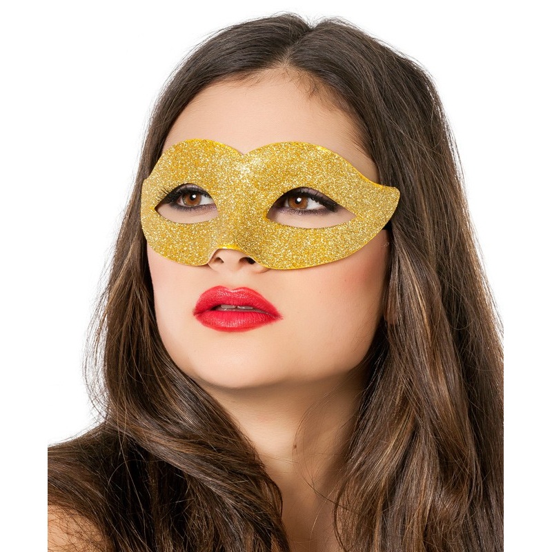 Golden glitter eye mask