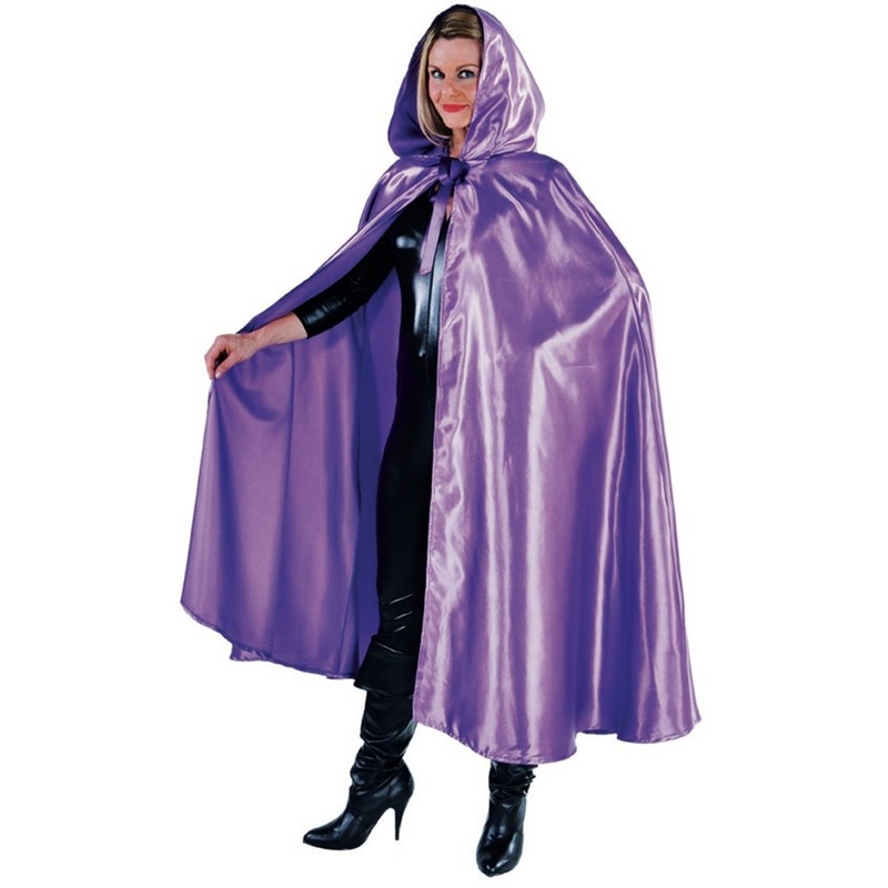 Lilla hooded cape in glossy look