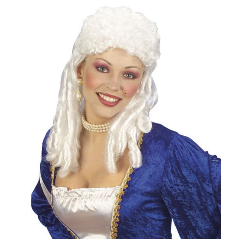 Noble baroque wig women white