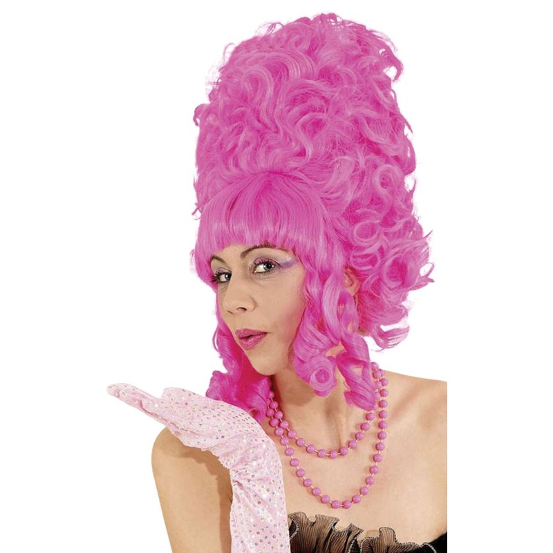 Pink French mistress wig