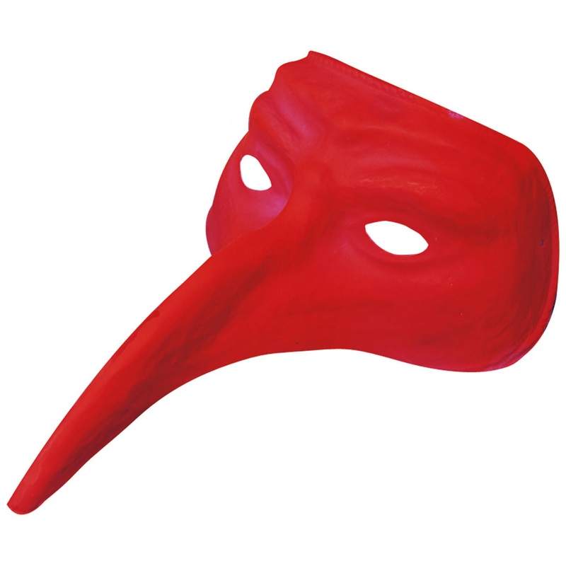 Venetian beak mask red
