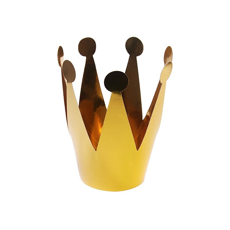 3 Crazy Crowns Party Crowns Gold 7cm