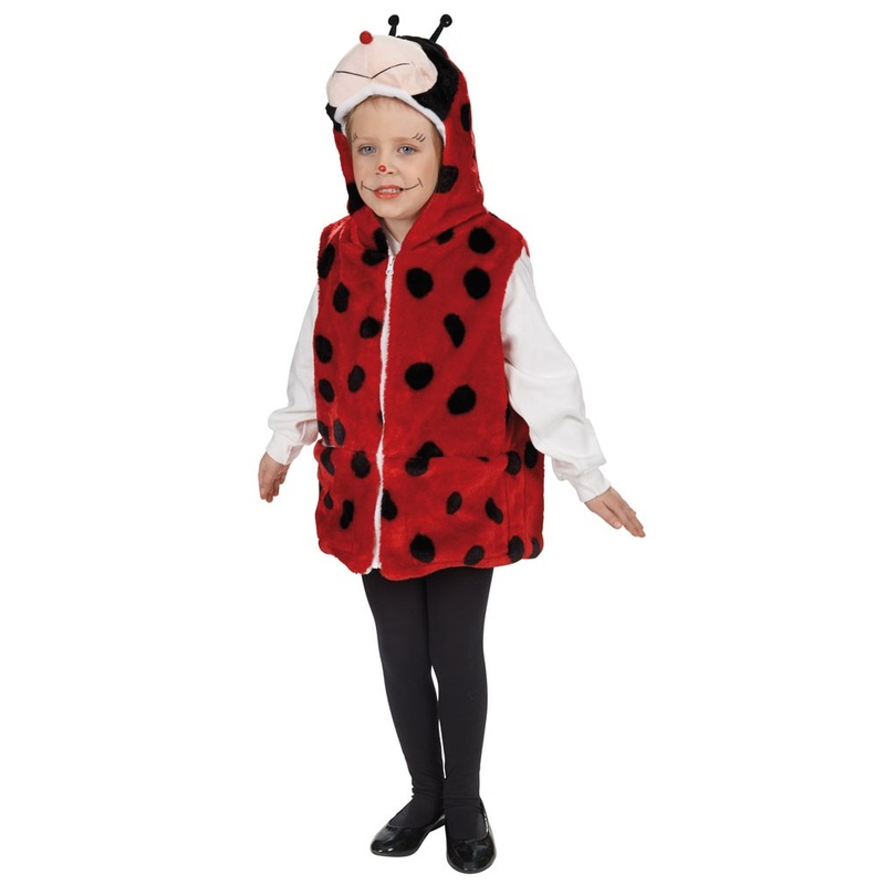 Fluffy ladybug children's vest 104