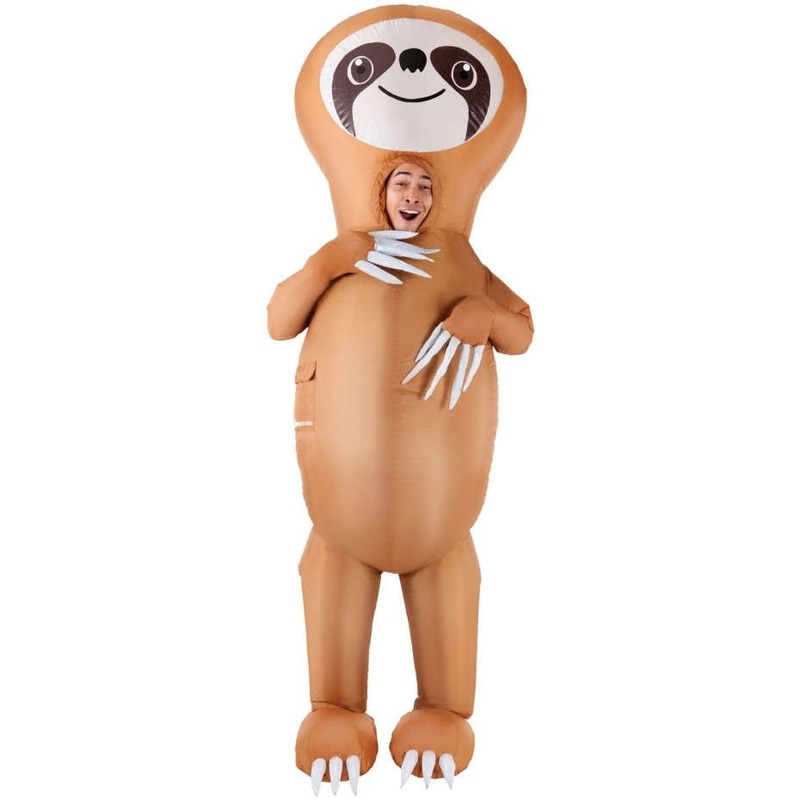 Friendly sloth costume inflatable