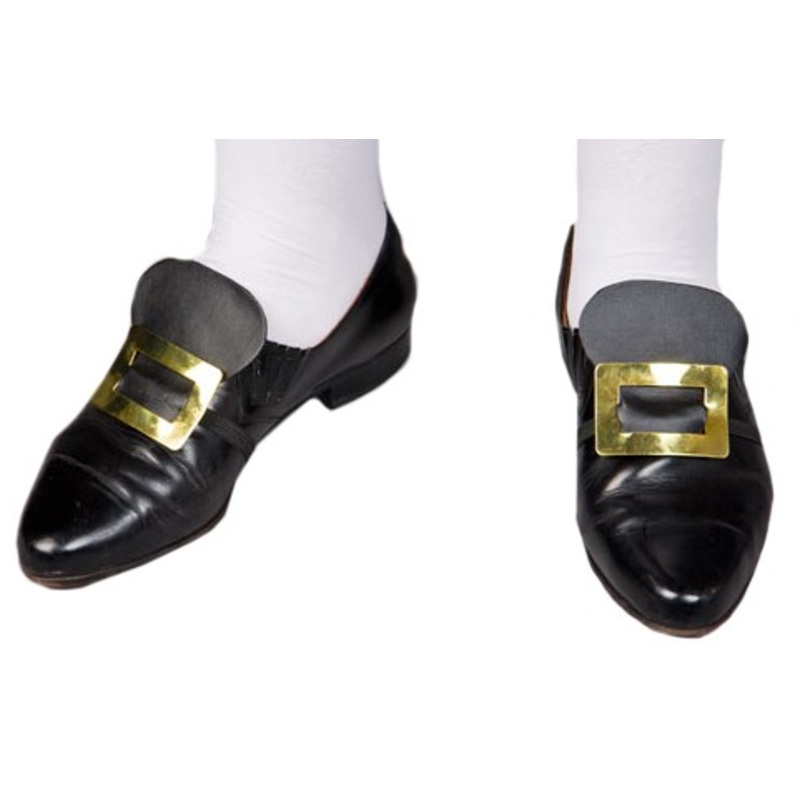 Gold-colored shoe buckle