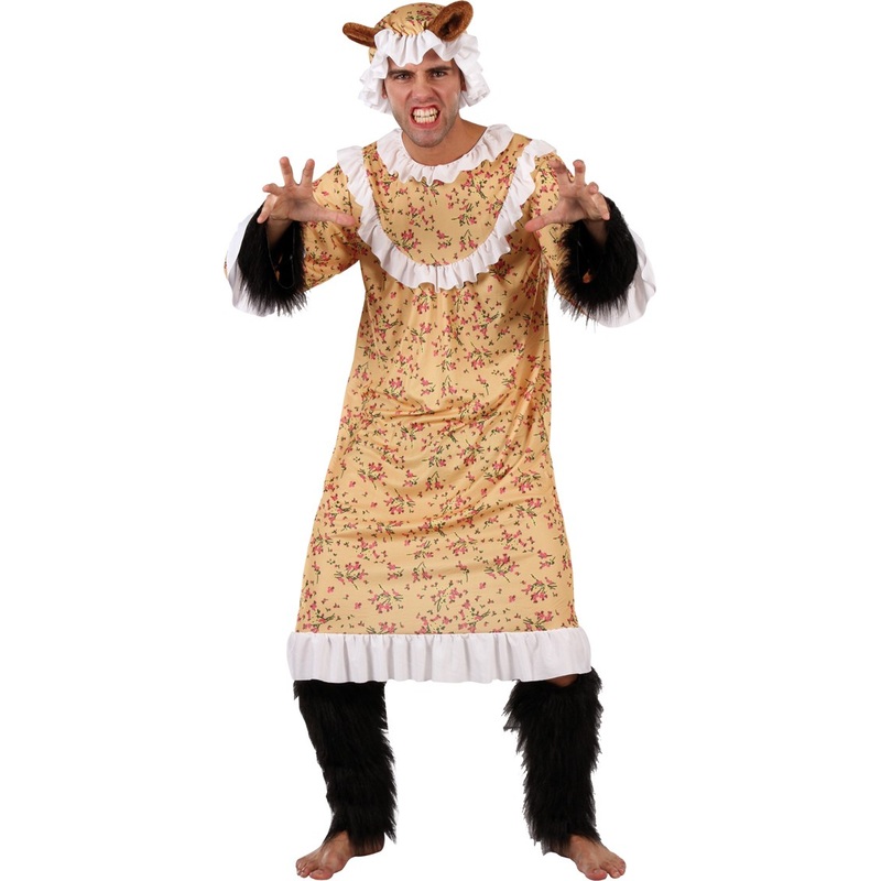 Grandma Wolf fairy tale costume for men